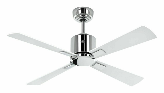 Ceiling Fan Chrome Eco Neo Iii 103cm Wings White Grey With Remote