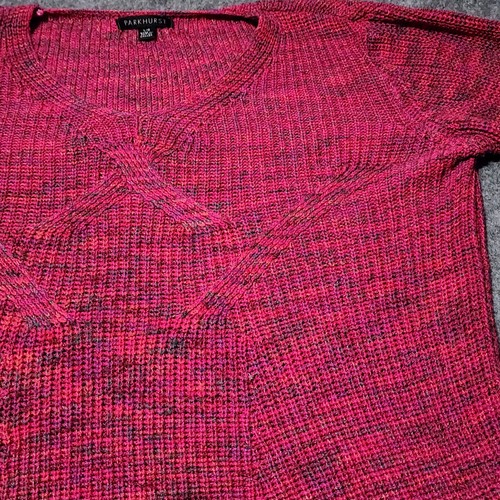 Parkhurst Women's Large Pink Cotton Blend Knit Sweater Made in Canada EUC - Picture 2 of 12
