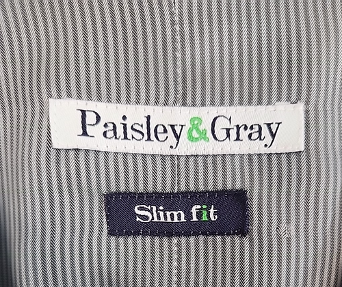 Paisley & Gray Mens Medium Gray Slim Fit Suit Vest, Size 42 - Picture 6 of 8
