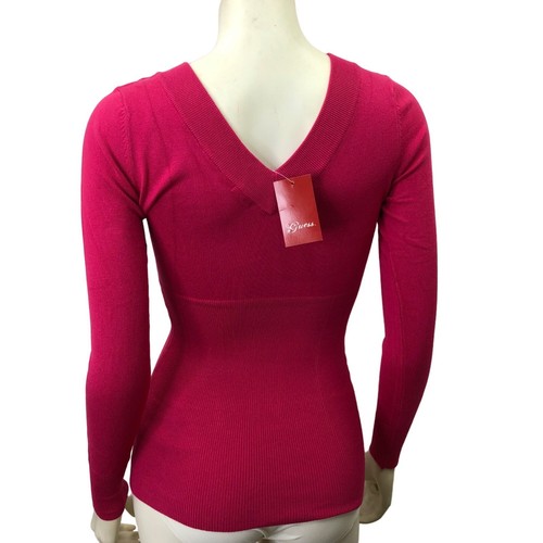 GUESS V NECK RHINESTONE SWEATER SM NWT - Picture 6 of 8