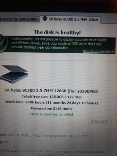 SSD SKhynix SC300 128 gb-Tested - Picture 5 of 5