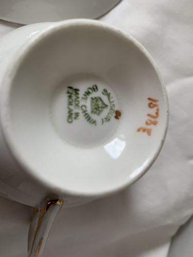 Juego de tazas y platillos de té Salisbury Fine Bone China de Inglaterra floral - Imagen 6 de 7