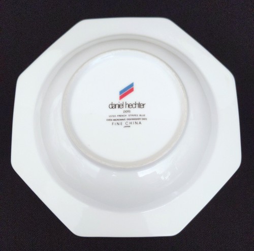 (4) Daniel Hechter Paris ~ Soup Bowls ~ French Stripes Blue ~ L5705 - Picture 8 of 9
