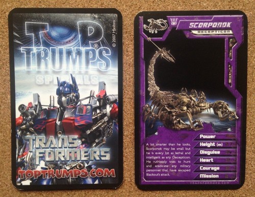 Top Trumps Einzelkarten Transformers Alien Mechanical Robots verschiedene (FB3) - Bild 27 von 31