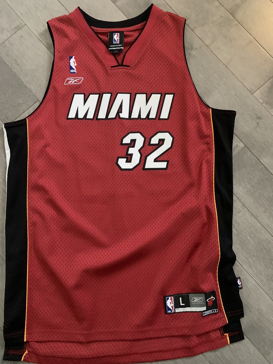 Reebok NBA Jersey Miami Heat Shaquille O'Neal #32 sz L+2 Red