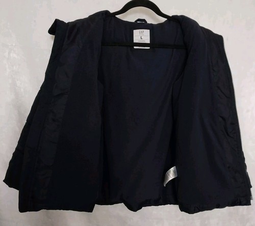 Gap Boys Kids Cold Control Max Puffer Jacket size L Navy Blue Long Sleeve ~ Used - Picture 3 of 9