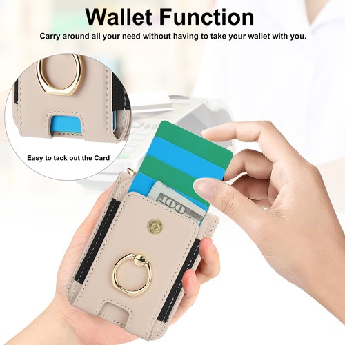 For Samsung Galaxy Z Flip 4 3 Crossbody Strap Cover Style Card Wallet Ring Case - Bild 5 von 18