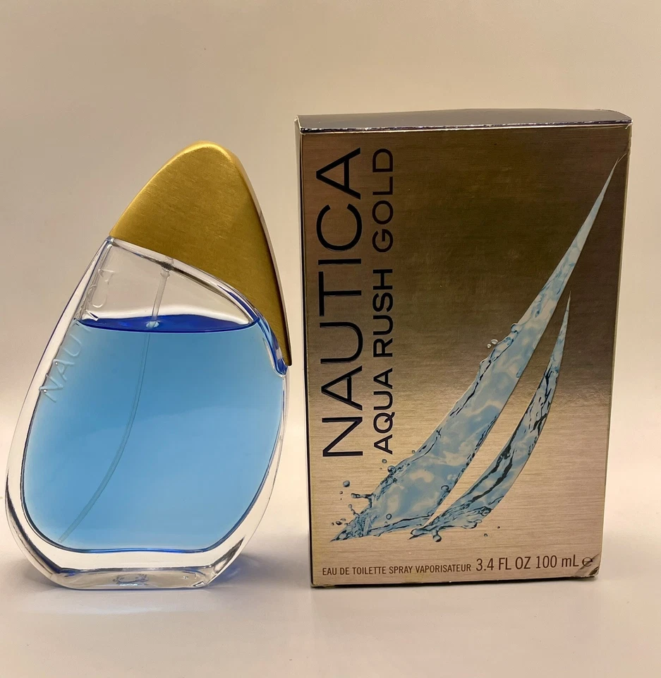 NAUTICA Aqua Rush Gold EDT 3,4 oz 100 ml spray para hombres - como en la foto Foto 2 de 4