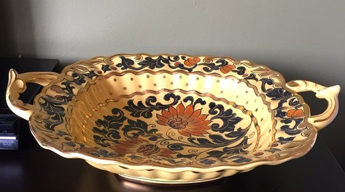 1929 Gouda Yelasgo 2-Handled Platter, Made in Holland - Yellow, Gold & Black - Picture 4 of 8