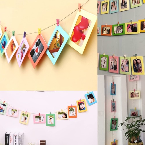20 Pack 4x6 Inch Cardboard Paper Picture Frames with Clips and Strings for Wall - Picture 2 of 7
