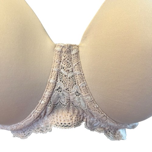 Amoena Lena WB Bra 0695 34D Mastectomy Pockets Wide Strap Beige Underwire - Picture 3 of 18