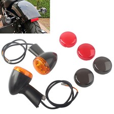 Rear Turn Signal Indicator Yellow Black For Harley Sportster XL883 1200 92-19