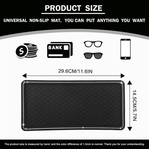 Car Anti-Slip Mat Dashboard Pad Cell Phone Holder Dashboard Storage Organizer - Picture 4 of 7