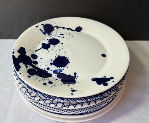 Royal Doulton Pacific Accent Dinner Plates Blue Set of 6 - Picture 8 of 10