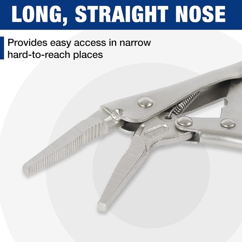 5-Piece Locking Pliers Set with Chrome-Vanadium Steel - Ergonomic Grip Tool - Picture 8 of 9