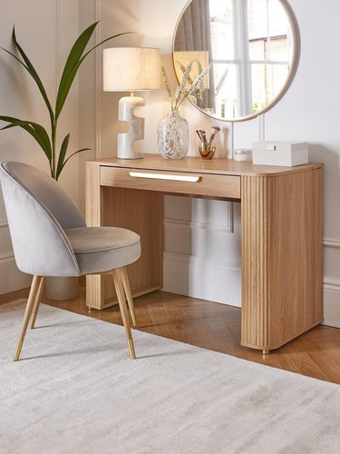 Carina Dressing Table Oak Stylish and Spacious Bedroom Storage Solution