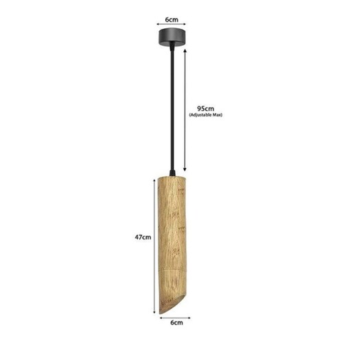 Lámpara colgante moderna lámpara de techo GU10 lámpara de madera lámpara colgante de bambú 240V - Imagen 14 de 19