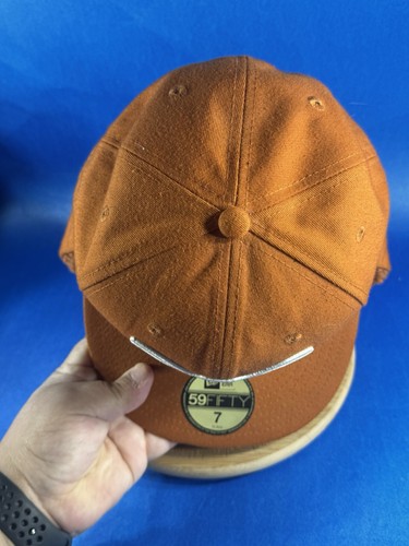 Rare Texas Longhorns New Era Fitted Cap Hat Dog ear flaps Sz 7 Vintage - Picture 17 of 18