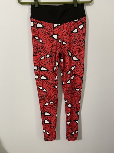 Pantaloni Yoga Donna Vita Alta Leggings Increspato Allenamento Booty -Rosso/Nero Web