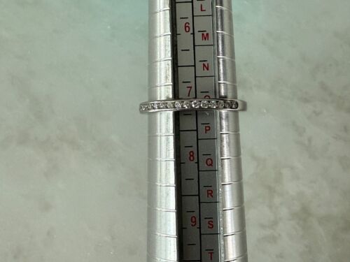 TIFFANY & Co 2mm HALF DIAMOND PLATINUM WEDDING/ANNIVERSARY RING - Picture 13 of 17