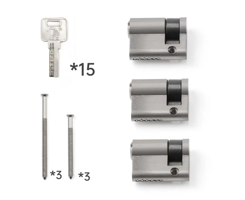 IGZ Zylinderschloss Profilzylinder gleichschließend 3x 40 mm Garagentor NEU