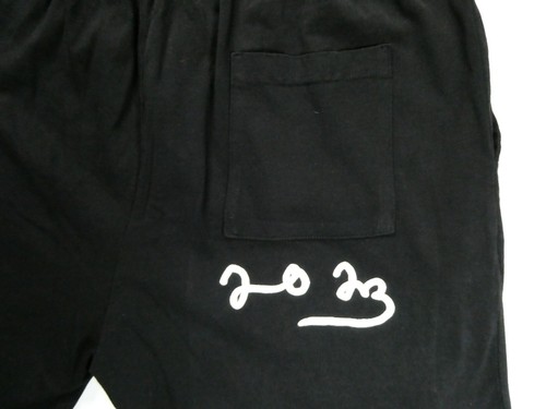 Pantalones cortos de sudadera Asspizza Puff Print Star 2023, negros/rosados/blancos, talla grande (L) RAROS - Imagen 13 de 13