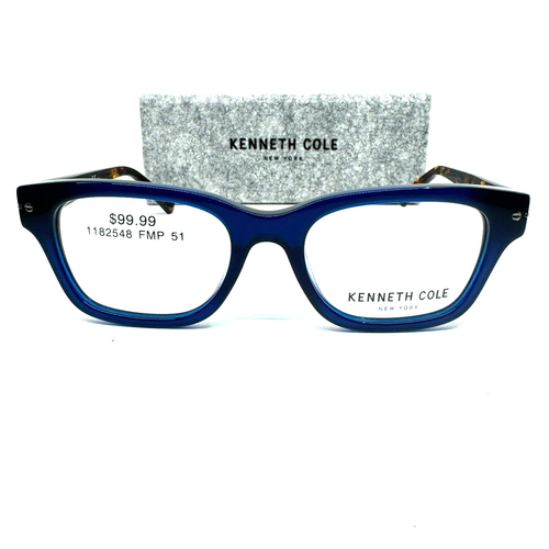 NEW Kenneth Cole Reaction KC0237-3-090-51 Blue Havana Eyeglasses H11970 - 第 1/7 張圖片