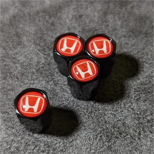 Hexagon Shape Red H Car Wheel Tire Air Valve Caps Stem Dust Cover Fit Most Honda - Picture 7 of 21