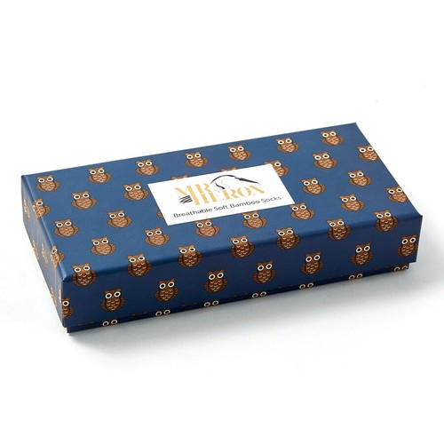 Mr Heron Owl Socks in a box (2pairs) One Size - Picture 5 of 5