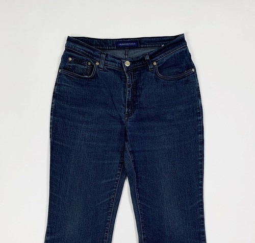 Trussardi jeans mod.105 donna usato W33 tg 47 gamba dritta blu denim T7374 - Foto 3 di 12