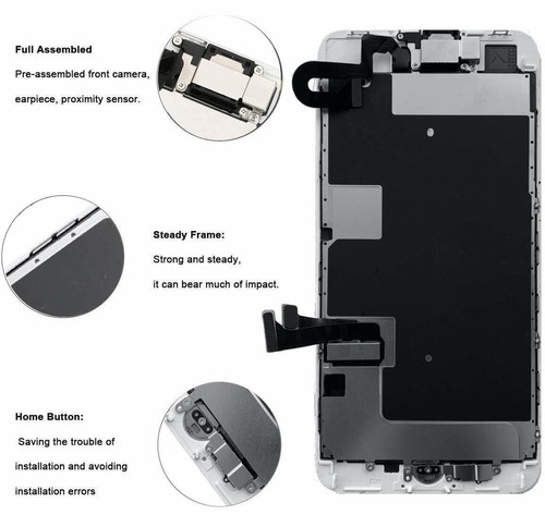 Botón de inicio de altavoz con cámara frontal LCD de repuesto de pantalla completa iPhone 8 Plus 5,5 - Imagen 5 de 15