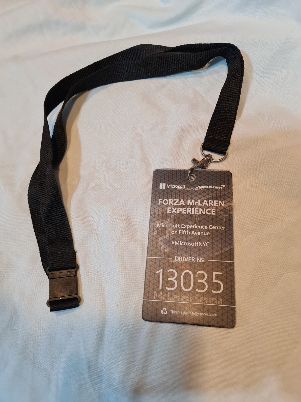 McLaren Senna Forza McLaren Driving Experience NYC Microsoft Pass & Lanyard