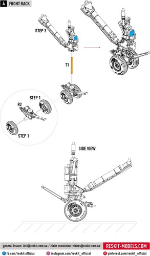 CF-18 Hornet (CF-188) (RCAF) landing gears with wheels set for Kinetic kit 1:48 - Picture 7 of 10