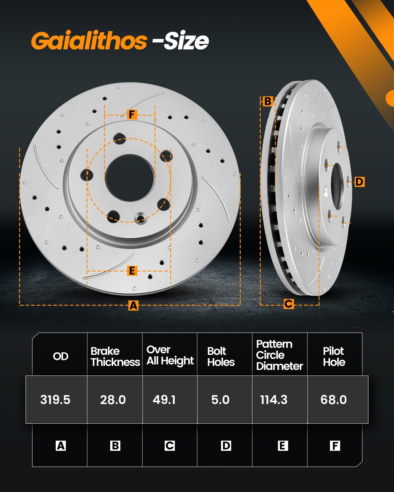 Front Rear DRILLED & Slotted Brake Rotors for 2009-2014 /2016-2019 Nissan Maxima