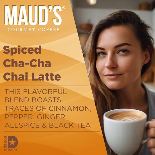 Maud's Spiced Chai Tea Latte 18ct. Solar Energy Produced Recyclable Single Se... - Picture 3 of 7