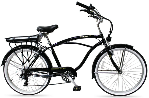 26" Shimano 7 Speed Electric Bike with Throttle Assist 48V 350W Lithium Bicycle - Picture 1 of 5