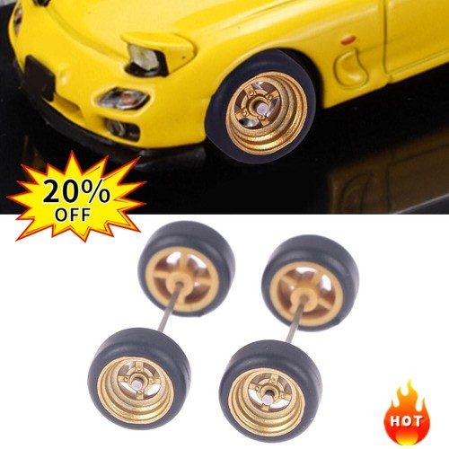 Cerchi in lega scala 1/64 - personalizzati per Hot Wheels, Matchbox,, pneumatici in gomma - Foto 4 di 18