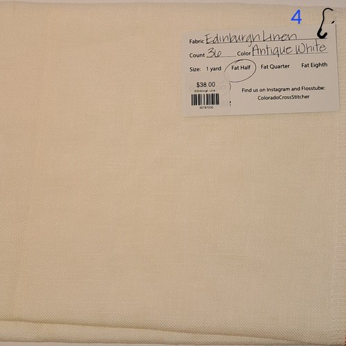 Cross Stitch Linen Fabric - Fat Half Yard - 28, 30, 32, 36 Stitch Count - Picture 4 of 13