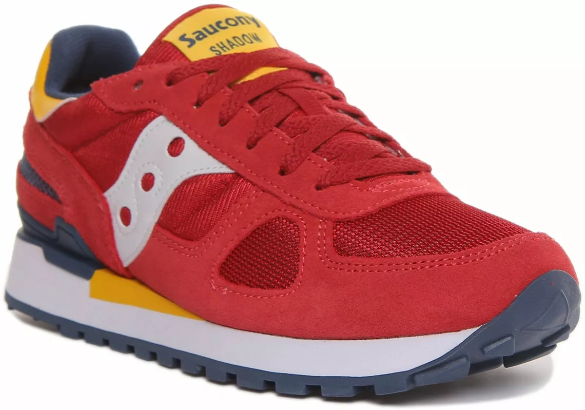 Saucony Shadow Original Vintage Mens Lace up Trainer In Red Size UK 7 12