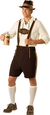 Bavarian Guy Adult Men's Costume Oktoberfest German Lederhosen Halloween