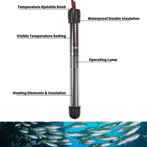 1Pc Aquarium Heater Submersible Fish Tank Adjustable 100W Watts - Picture 8 of 15