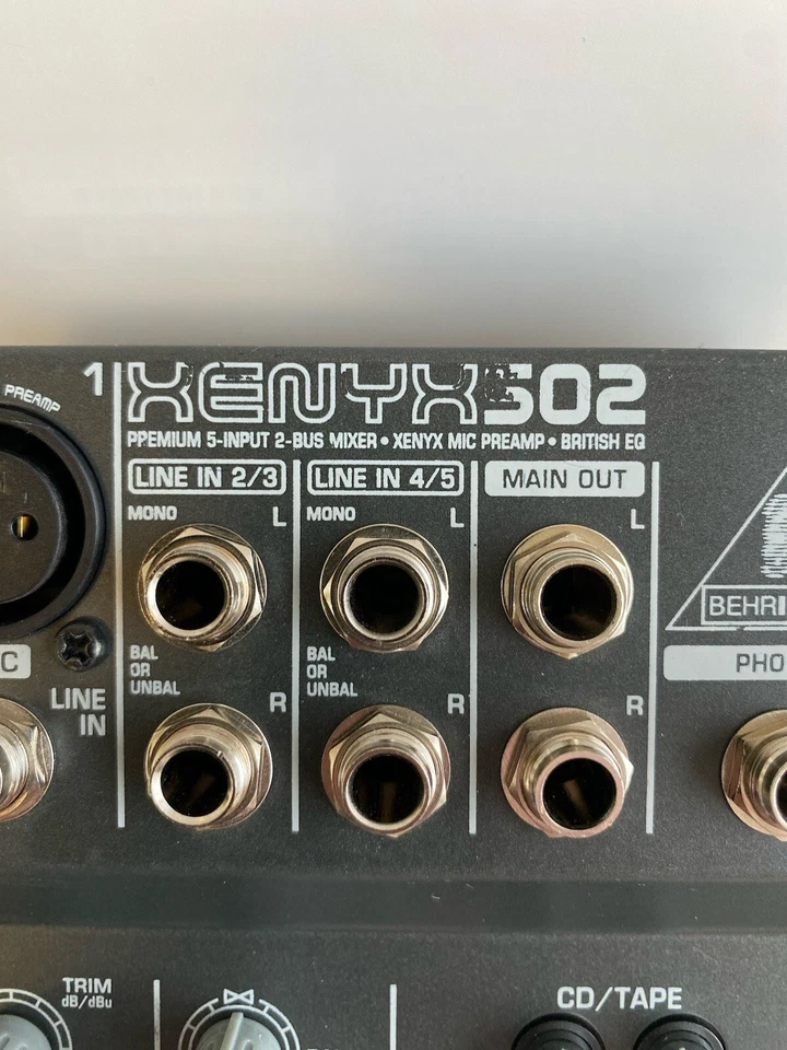 Behringer XENYX 502 Premium 5 Input 2 Bus Mixer (No Power Supply) - Image 2 of 4
