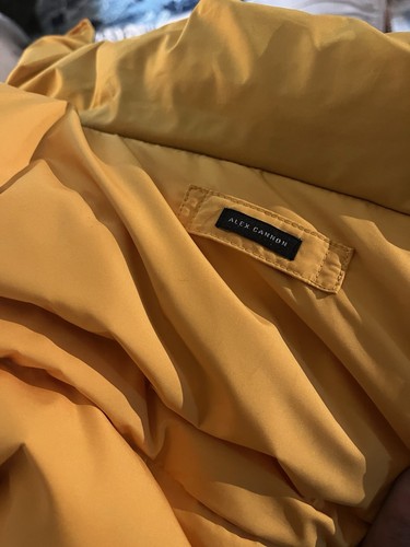 Alex Cannon Yellow XL Puffer Vest Water Fowl Goose Down Rowayton Conneticut - Picture 6 of 6