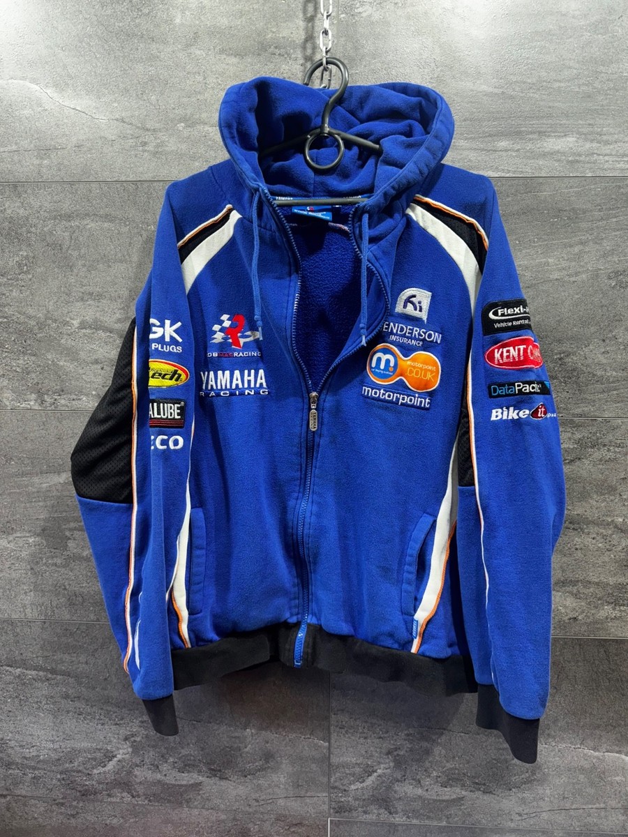 Vintage Yamaha Team Racing Hoodie Moto Jacket Mens Size M | eBay
