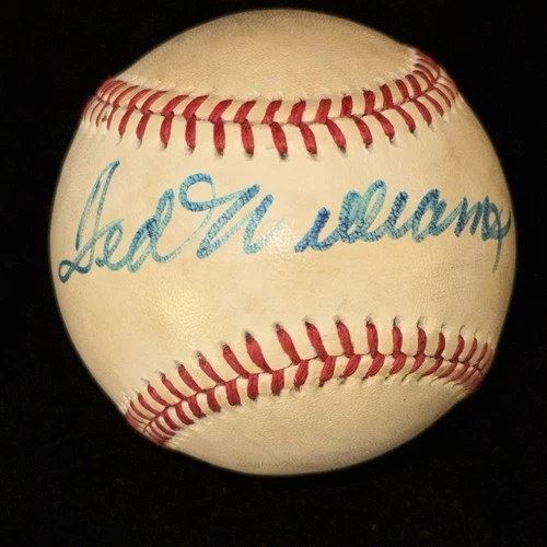 Ted Williams Signed Autographed American League Baseball JSA LOA Red Sox HOF