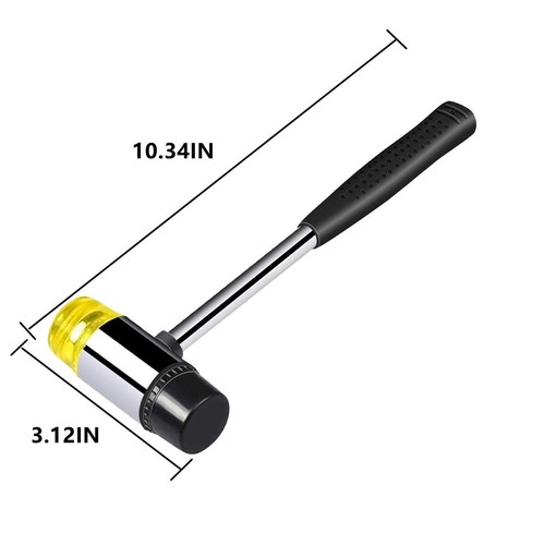 Soft Mallet, Martello a testa morbida in gomma doppia faccia da 30 mm per gioielli artigiani,. - Foto 2 di 4