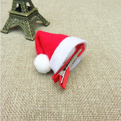 2 Pairs Christmas Hat Hairpin Child Holiday Accessories for Girls Kid - Imagen 2 de 12