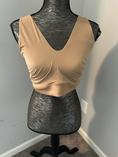 Harper Wilde Bliss Bralette Ultra-Soft Lightweight V-Neck Wireless Nude Beige 3x
