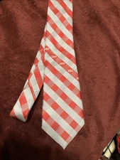 Eagles Wings Tie IUP (Indiana U of Pennsylvania ) College Red Check Tie 58”long
