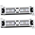 2X  Tool Kit 12 Port Cat6 Patch Panel Rj45 Networking Wall Mount Rack Mount9128